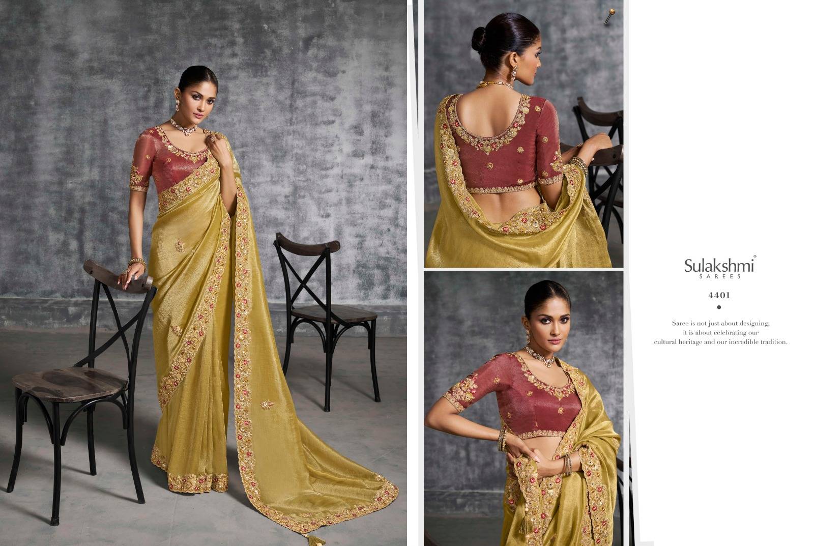 Kashira By Sulakshmi 4401 To 4412 Series Indian Traditional Wear Collection Fancy Colorful Party Wear Premium TissueSaree At Wholesale Price